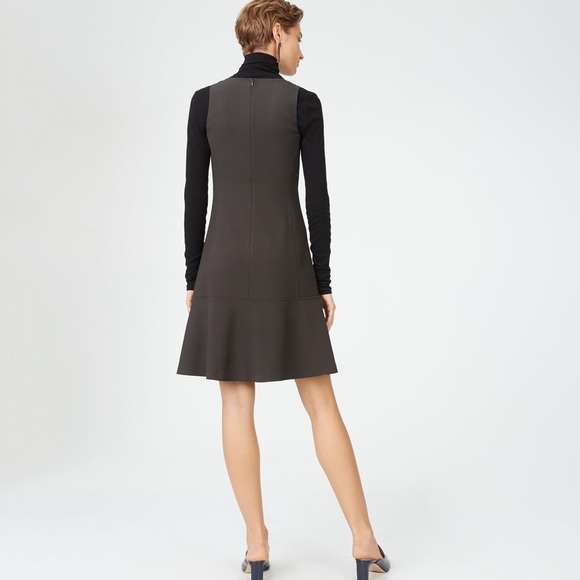 Club Monaco Dark Olive Green A Line Dress - Picture 2 of 9